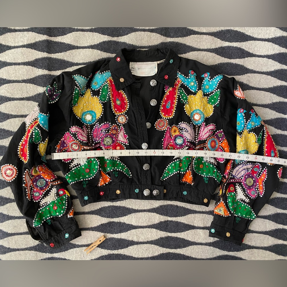 VTG OTHER Destination Embroidered cropped bolero jacket size S - Picture 6 of 16